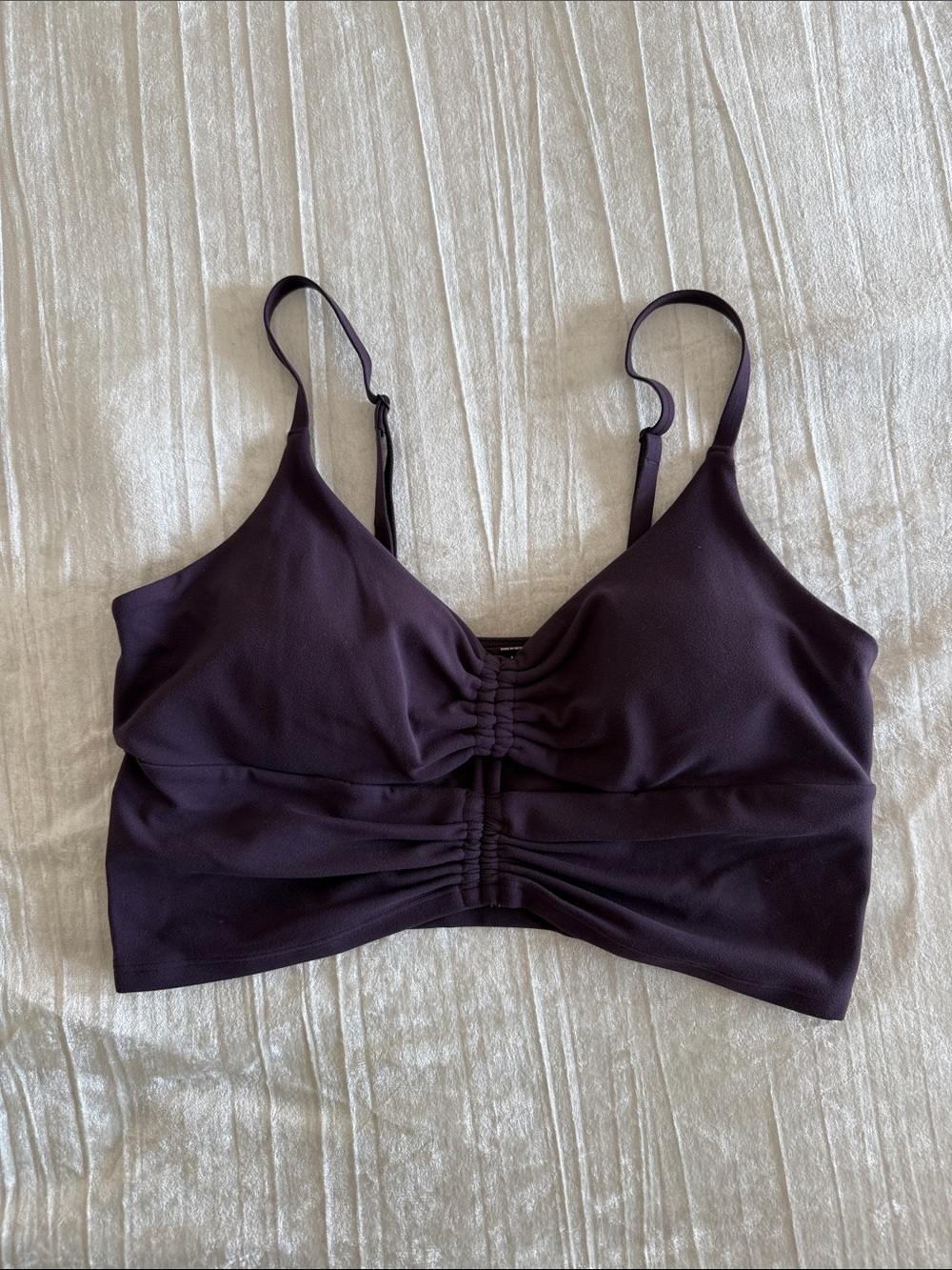 Athleta Ruched Bralette - Plum